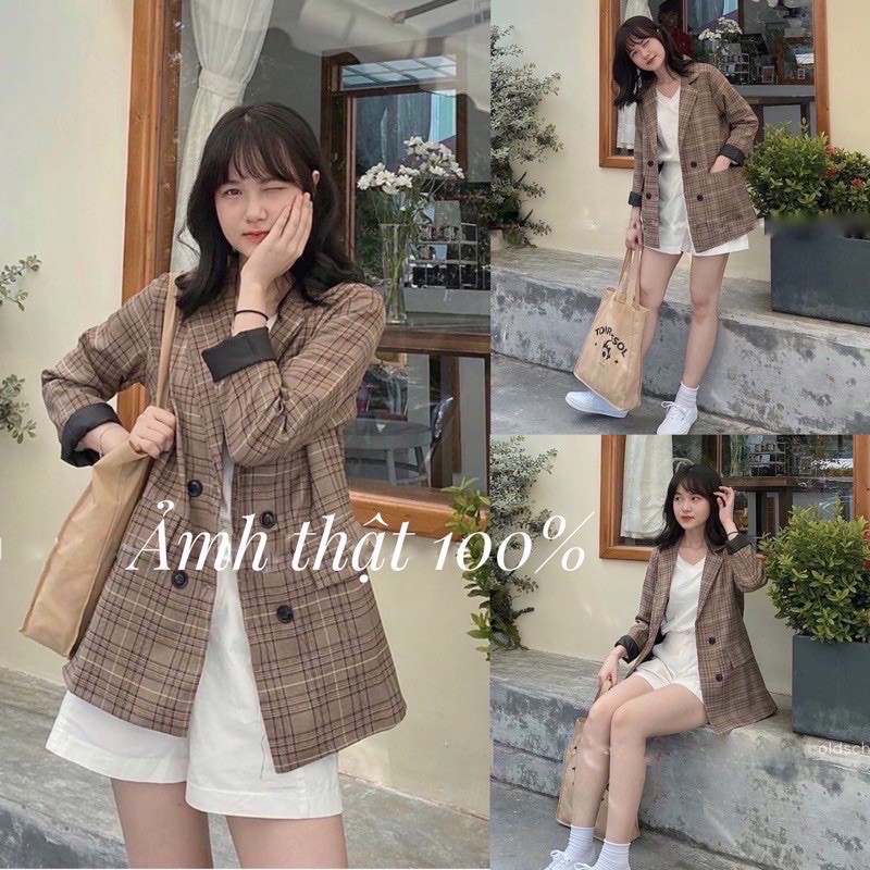 Áo Blazer 2 lớp kèm hình thật ở cuối