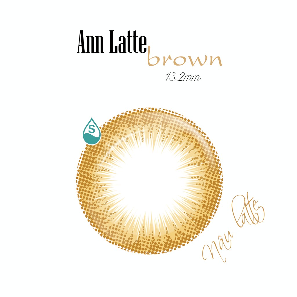 [𝗪𝗲𝗮𝗿𝗶𝗻𝗴 𝟭𝟮𝗵] Lens Mắt Cận Màu Nâu Latte Tự Nhiên ANN365 Dùng 1 Tháng Thoải Mái Suốt 12h Đeo