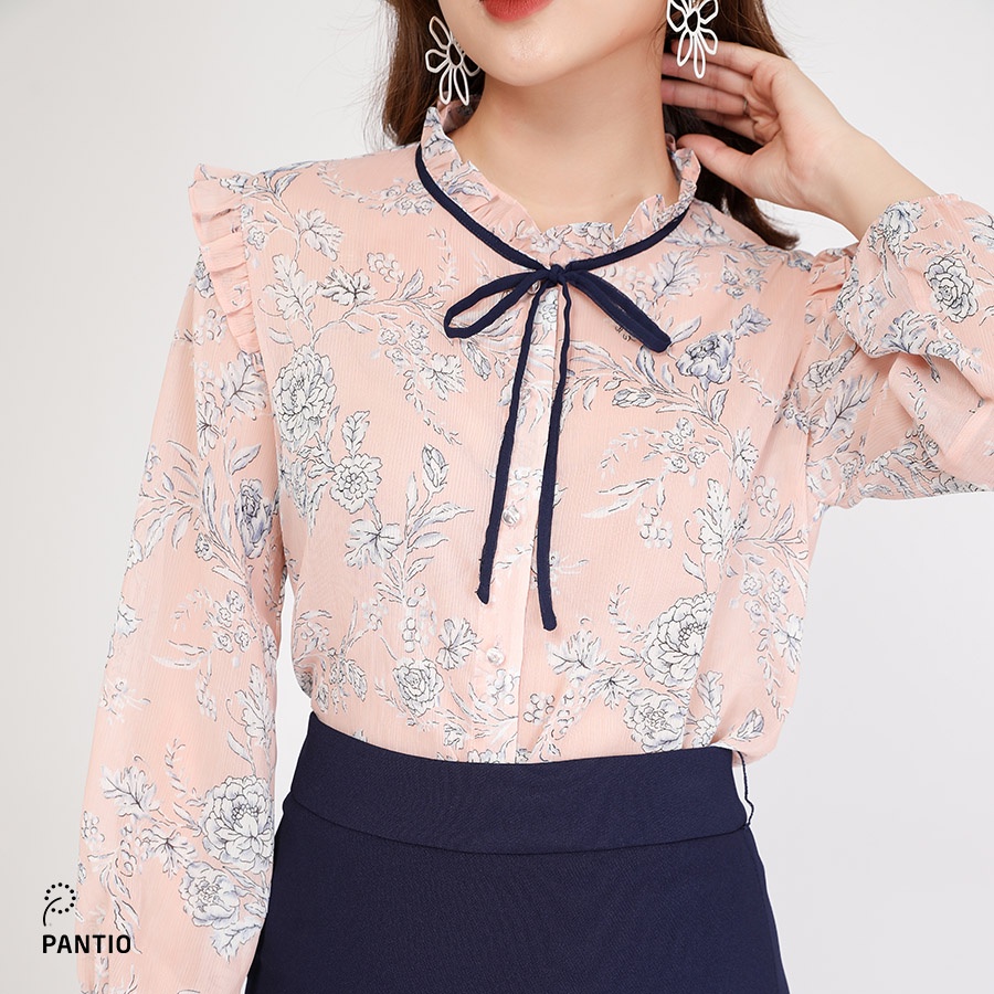 Áo sơ mi chất liệu lụa mềm họa tiết trẻ trung FAS32123 - PANTIO