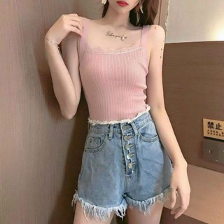 Áo len  2 dây cotton dệt kim