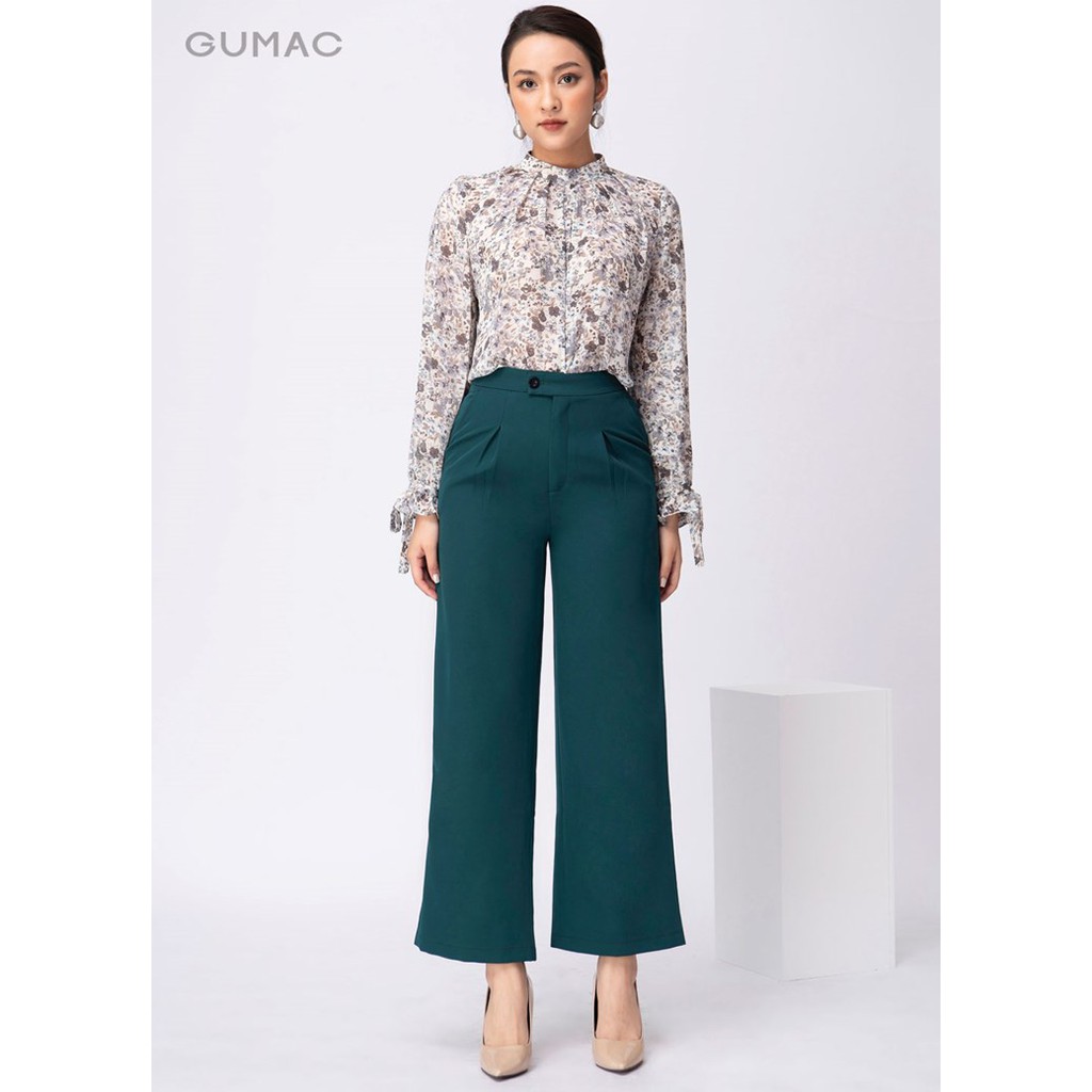 Quần suông nữ xếp 2 ly GUMAC đủ màu, đủ size, thiết kế basic, thanh lịch sang trọng QA10203 | BigBuy360 - bigbuy360.vn