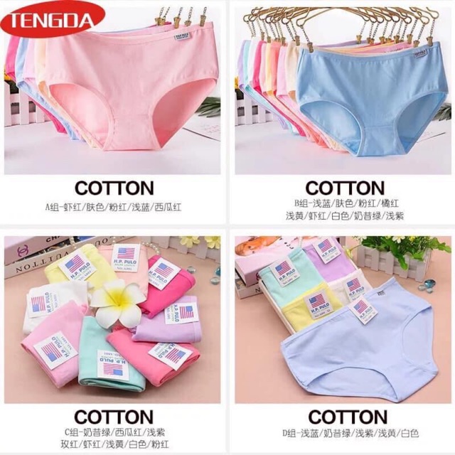 Combo 10 quần chip cotton nữ