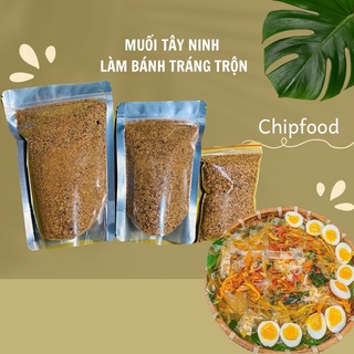 Muối đen, muối tây ninh trộn bánh tráng