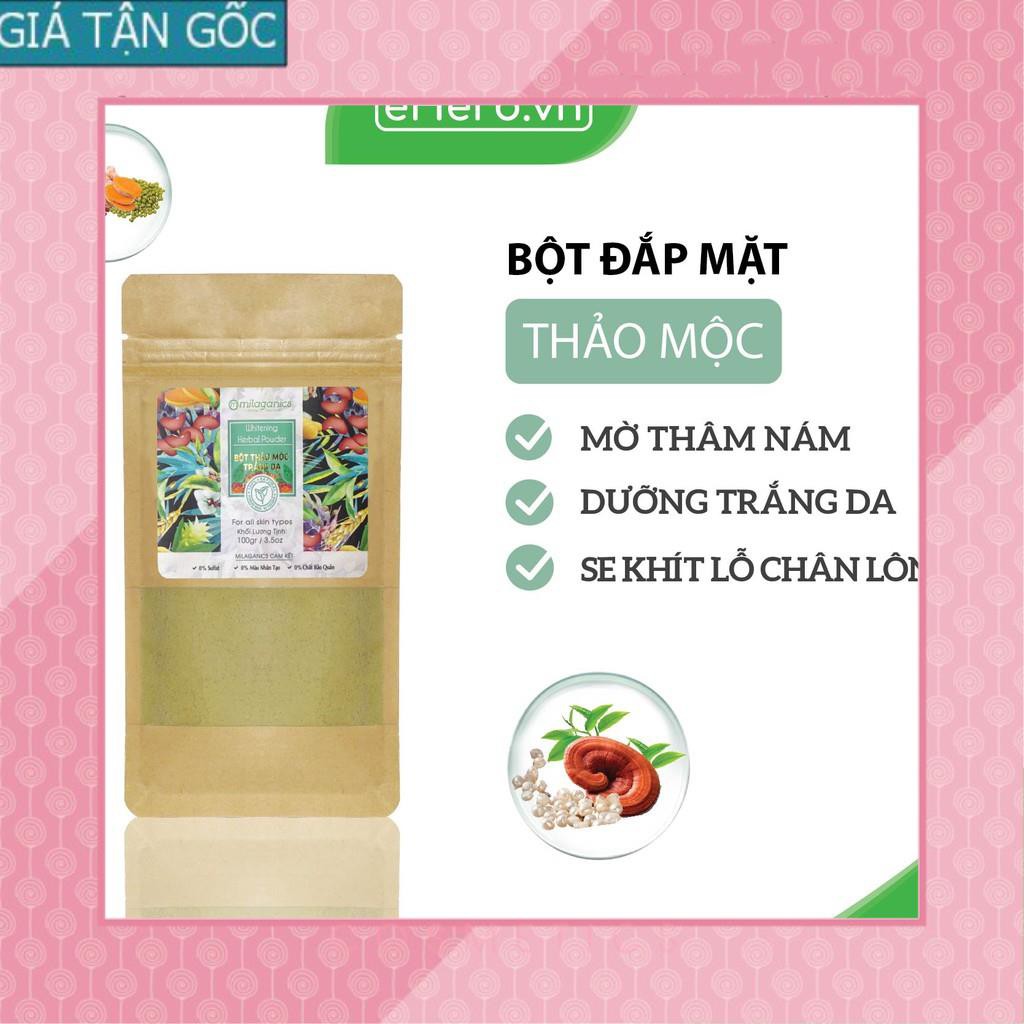 [GIÁ TẬN GỐC] Combo Mặt Nạ Bột Siêu Trắng Da Bột Thảo Mộc Trắng Da & Bột Khoai Tây MILAGANICS (100g/ Túi) [EH]