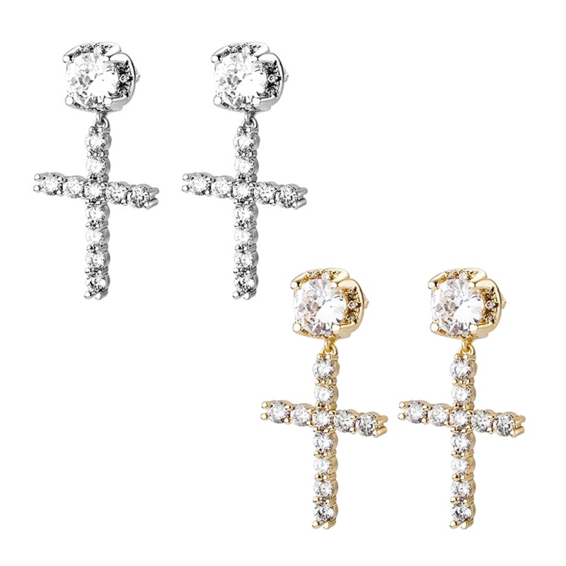 1 Đôi Bông Tai Nữ Đính Đá Phong Cách Âu Mỹ