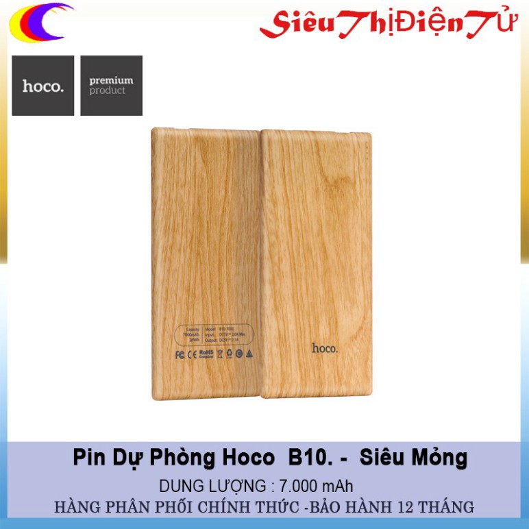 SẠC DỰ PHÒNG HOCO B10 VỚI PI DỰ PHÒNG DUNG LƯỢNG 7000mAh Tặng kèm Bao Đựng ♥️♥️