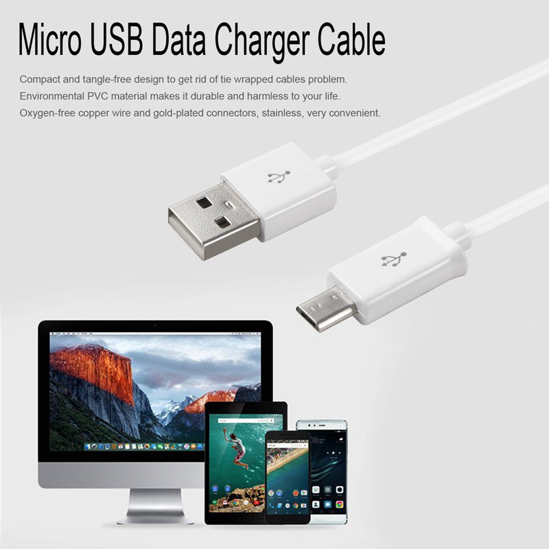 Cáp sạc Micro USB 1M 2A cho điện thoại Xiaomi Huawei Oppo Samsung LG