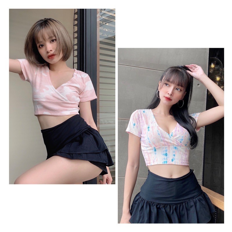 CHEERS - Áo crop chéo ngực (chesy top)