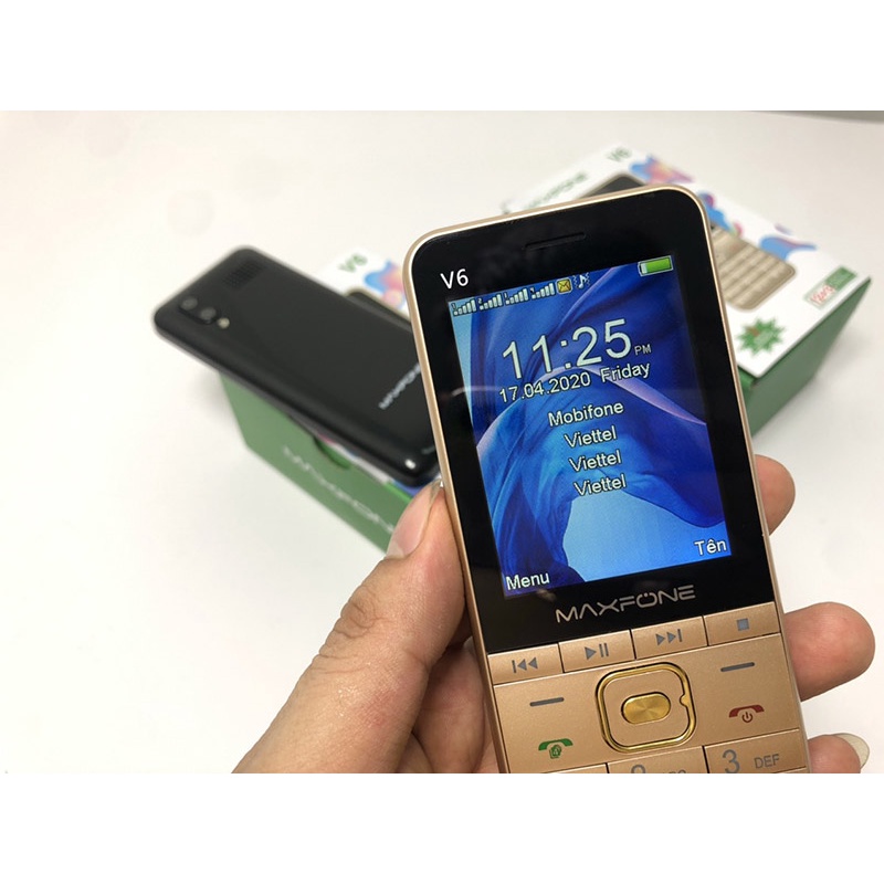ĐIỆN THOẠI MAXFONE V6 4 SIM GIÁ RẺ - LOA TO - PIN TRÂU