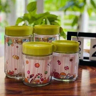 BỘ 4 HỦ THUỶ TINH RẤT ĐẸP