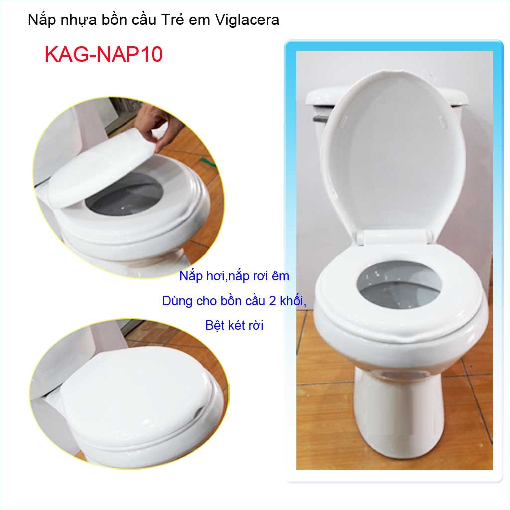 Nắp bồn cầu trẻ em rơi êm, nắp đậy bồn cầu trường mẫu giáo KAG-NAP10