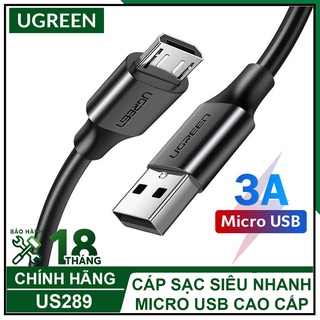 Cáp sạc micro usb siêu nhanh 3a cao cấp, ugreen us289 chính hãng