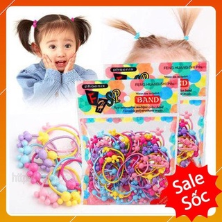 SET 50 CÁI | CHUN BUỘC TÓC CHO BÉ MIX NHIỀU MÀU