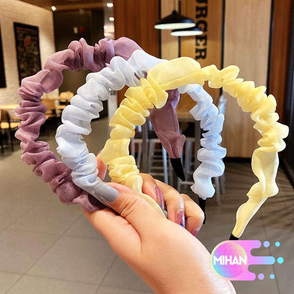Cài tóc vải lưới voan màu trơn thời trang cho nữ MIHAN1