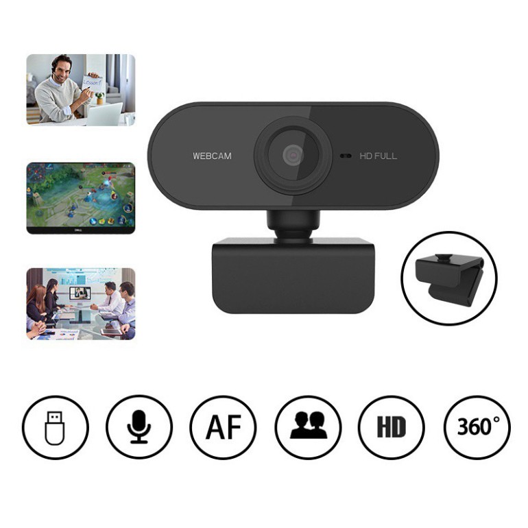 👑(Bảo hành 06 tháng) Webcam Kẹp Full HD 720P-1080P Màn Hình Tích Hợp Míc - Webcam Máy Tính Hỗ Trợ Học Trực Tuyến, để bàn