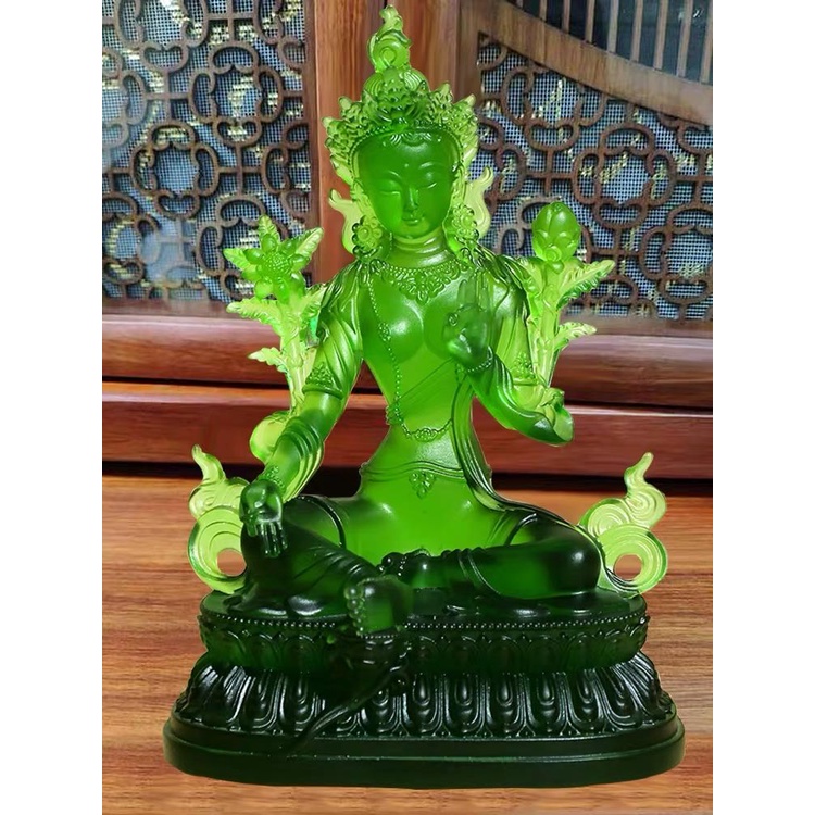 Tượng Tara Xanh lưu ly 4"