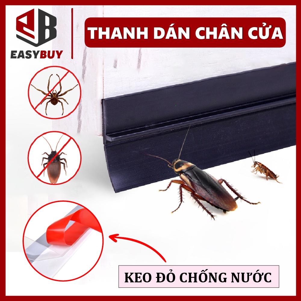 Thanh Ron Chắn Chặn Cửa 1 Mét, Dán Chân Cửa, Miếng Chặn Cửa Chống Gió Lùa Cách Âm Giữ Nhiệt Điều Hòa - Keo Chống Nước