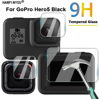 1 bộ kính cường lực 2.5d bảo vệ ống kính máy ảnh cho gopro hero 5 hero5