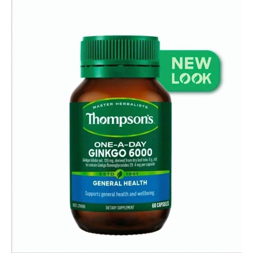 Bổ não tăng cường trí nhớ Thompson's one a day Ginko 6000mg 🔥mẫu mới🔥