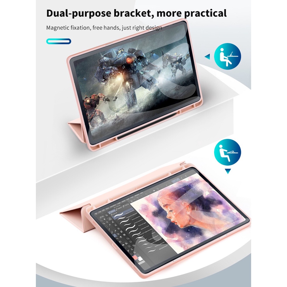 Bao da máy tính bảng nắp gập bảo vệ cho Samsung Galaxy Tab S7 Plus Sm-T870 T875 Sm-T970 T975 11 / 12.4 Inch