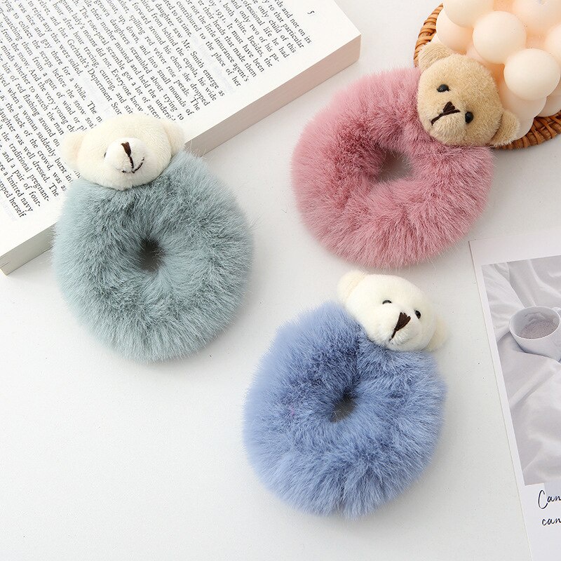 1 Dây Cột Tóc Hình Gấu Bông Hoạt Hình Dễ Thương Cho Bé Gái