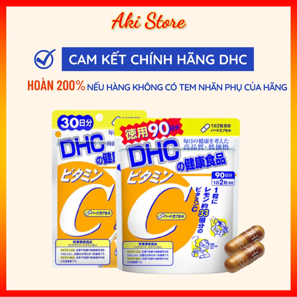 Viên uống DHC Vitamin C Nhật Bản, thực phẩm chức năng bảo vệ sức khỏe