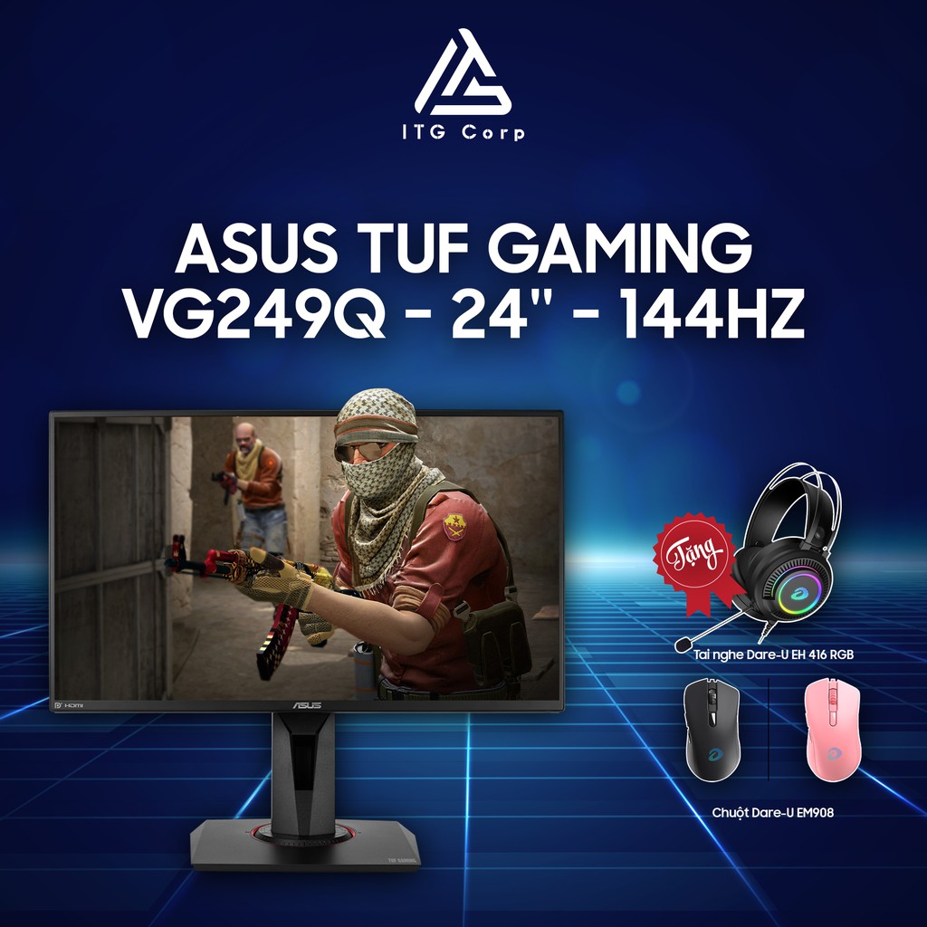 Man Hinh Asus Tuf Gaming Vg249q 24 Fullhd 144hz Ips 1ms Freesync Pc May Tinh Ban Phongvupc Com