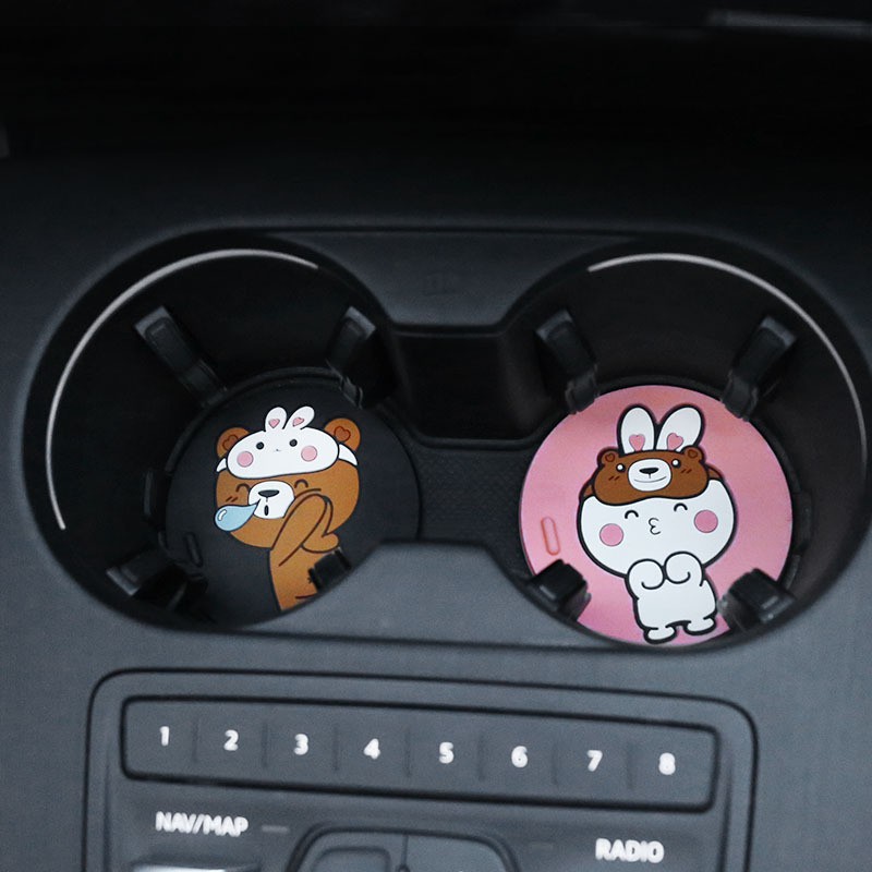 Miếng lót đựng ly nước uống gắn xe ô tô đa năng tiện lợi thời trang