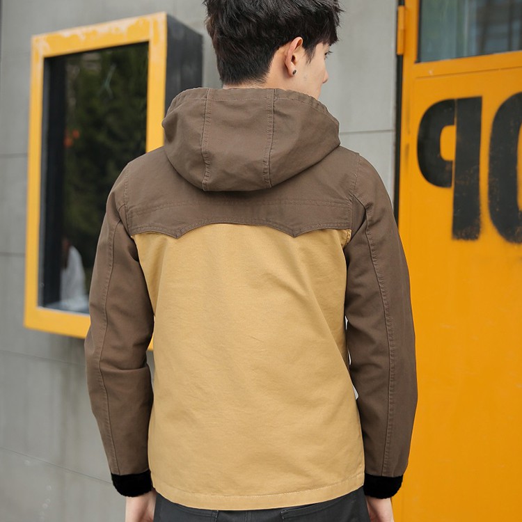 Áo Khoác Kaki Nam Có Nón Phối Màu KATUSCO A2039, Vải Kaki Lót Dù Dày Dặn, Form Suông Dễ Mặc, Size Từ 55-85kg | BigBuy360 - bigbuy360.vn