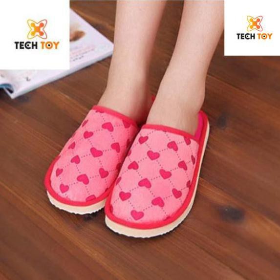 SIÊU RẺ GIÁ SỈ  Dép bông cao cấp đi trong nhà hình trái tim siêu cute ĐÀ NẴNG TECHTOY