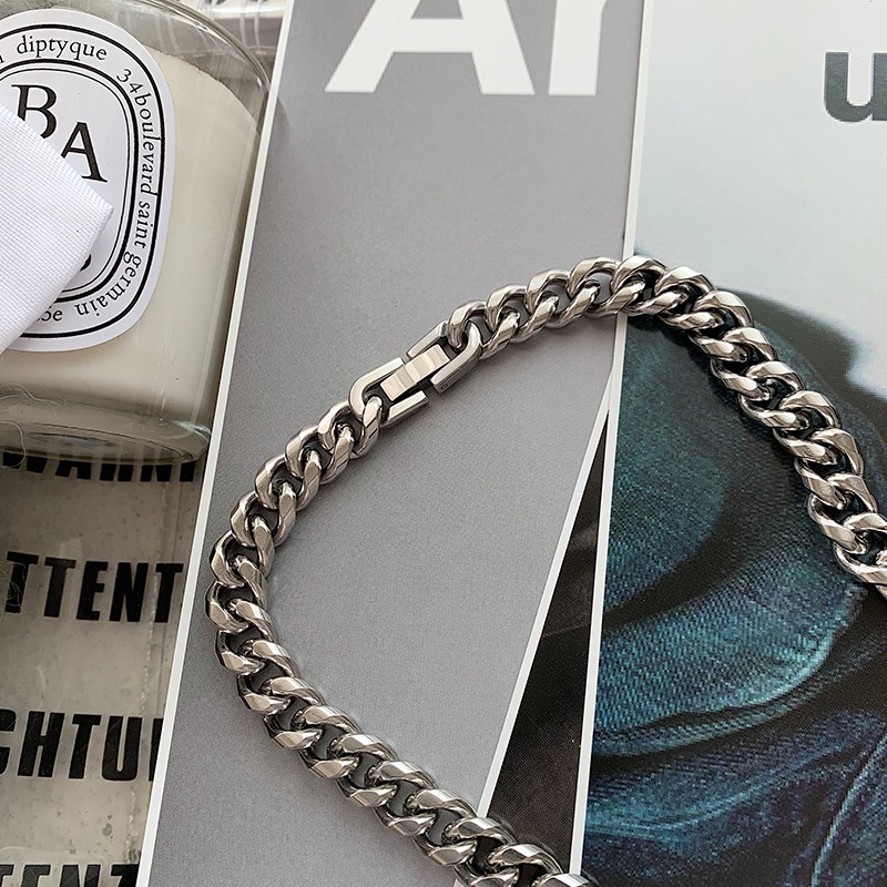 Vòng cổ Thép Không Gỉ Phong Cách Hip Hop Thời Trang Cá Tính