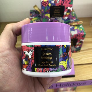 (Phiên bản Green Holidays) Kem dưỡng từ hoa phong lan Innisfree Jeju Orchid Enriched Cream 100ml