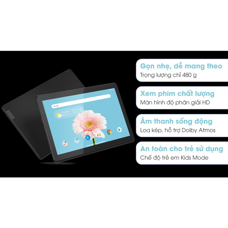 Máy tính bảng Lenovo Tab M10 Full box bản SIM 4G, chip Snap 450, học online, zoom, google meeting cực mượt, ship COD