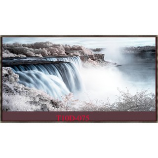 Tranh 3D Bể Cá Cảnh Mẫu Tranh Sơn Thủy Hữu Tình - Tranh Bể Cá Sẵn Keo Dán - Tặng Kèm Bộ Dụng Cụ Dán