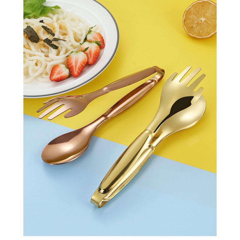 Kẹp Gắp Thức Ăn Bằng Thép Không Gỉ Thiết Kế Mới Độc Đáo Cho Nhà Bếp