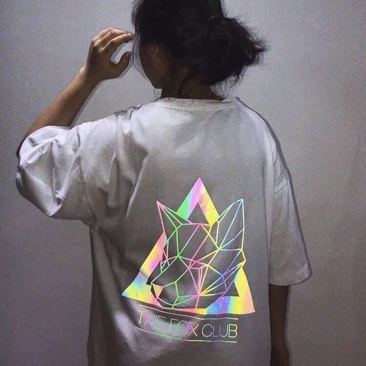 Áo Phông Phản Quang Lưng FoxClub Unisex ⚡ Casper.Store | FREESHIP | ⚡ Thun tay lỡ dáng rộng thiết kế nổi bật
