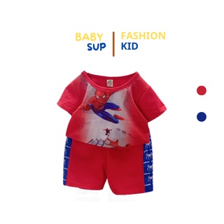 Bộ cộc tay  BABYSUP lưới siêu nhận nhện cho bé cân nặng 8-18KG