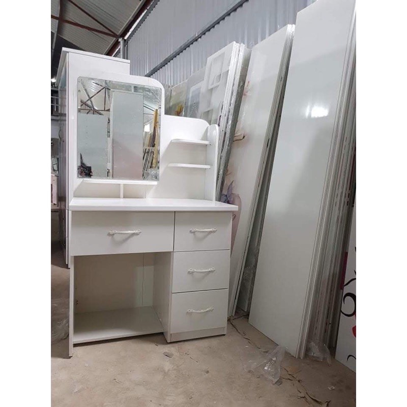 Bàn trang điểm nhựa chống cong vênh ẩm mốc mỗi mọt bảo hành 2 năm 160 x 100 x 40 x 55 cm - Tủ Nhựa Hoa Sen