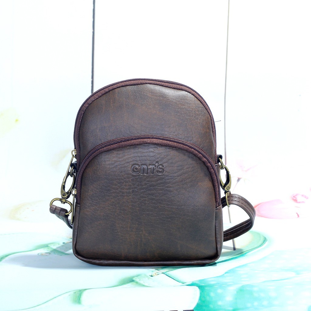 [CHẤT LƯỢNG] Túi đeo chéo nữ CNT TĐX 39 Nâu sành điệu GIÁ TỐT