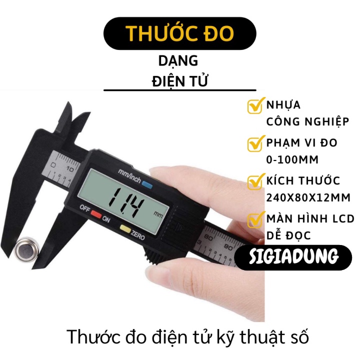 [SGD] Thước Điện Tử - Thước Kẹp Kỹ Thuật Số Vernier Caliper Đo Đường Kính Sợi Nhựa 6232