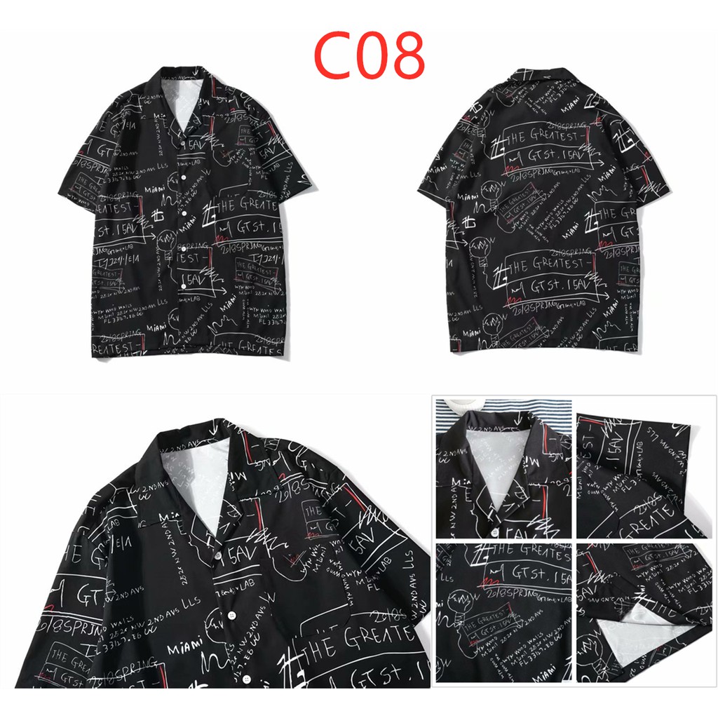 Áo Sơ Mi Tay Ngắn In Họa Tiết Thời Trang Kiểu Hawaii Cho Nam | BigBuy360 - bigbuy360.vn