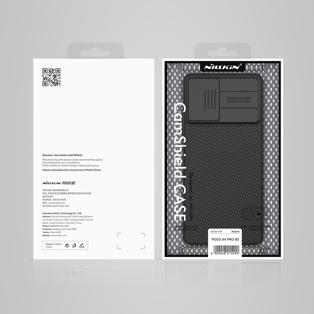 Ốp Điện Thoại Nillkin Bằng PC Cứng Chống Sốc Có Nắp Trượt Bảo Vệ Camera Cho POCO X4 Pro 5G