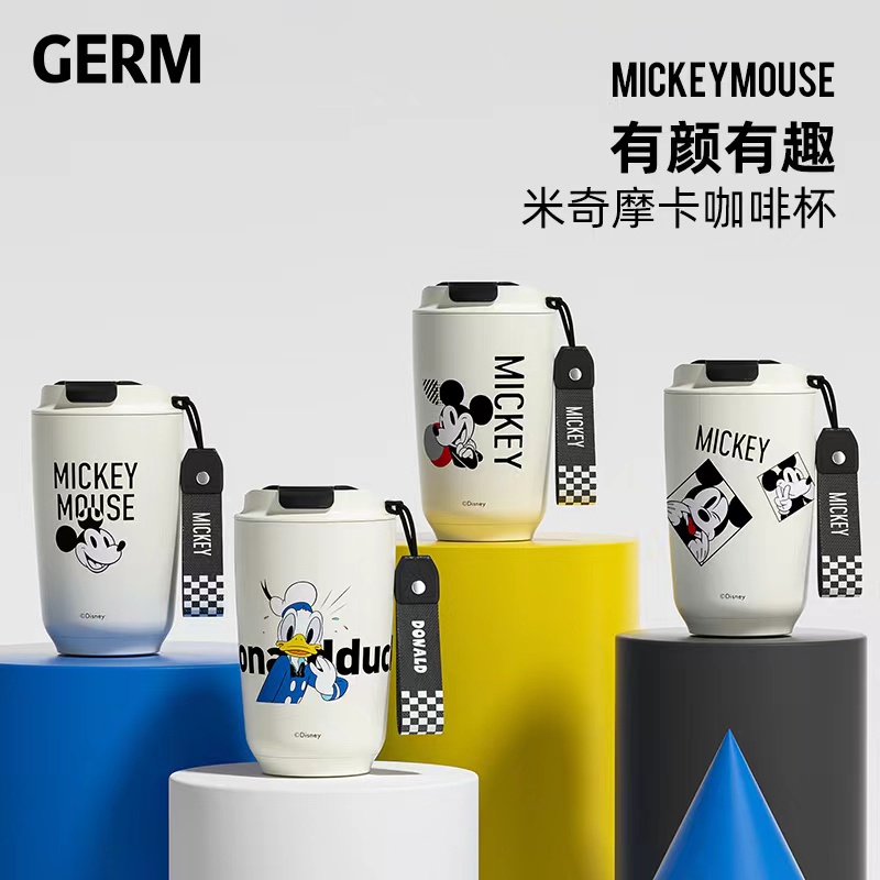 Cốc giữ nhiệt APIYOO đựng cà phê thép không gỉ 316 họa tiết Mickey Disney 400ml