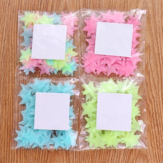 Sỉ 20 gói sao dạ quang chọn màu ( 1 gói 100 sao) Fthời trang