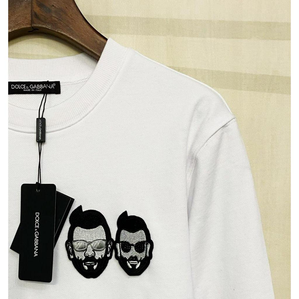 Áo sweater cotton tay dài thêu họa tiết thời trang D0LCE & GABBA 2021