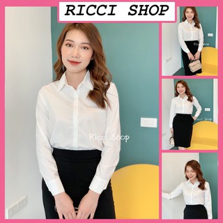 Áo sơ mi trắng dài tay a118 riccishop