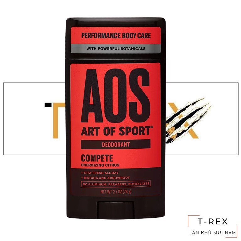 [FREESHIP] Lăn Khử Mùi Art Of Sport AOS Complete Energizing Citrus 76Gr (Sáp Xanh)