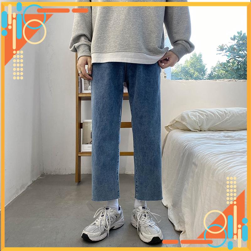 Quần Jean Baggy Nam Form Ống Rộng Tỉa Tơ Phong Cách Hàn Quốc Thời Trang Co Dãn MSP63QJ