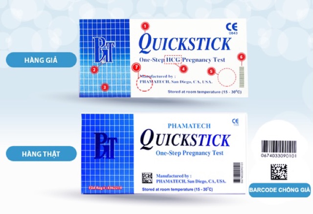 Que thử thai nhanh Quickstick (1 cái/hộp)