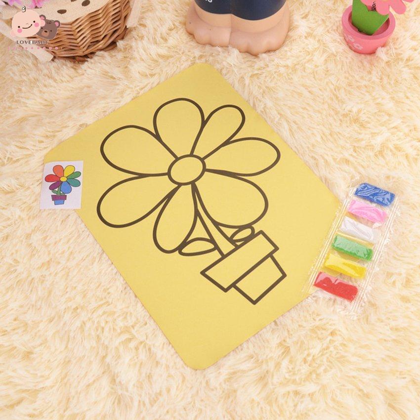 [HOT]Children Cartoon Handmade Sand Painting Learning Education DIY Drawing Toys